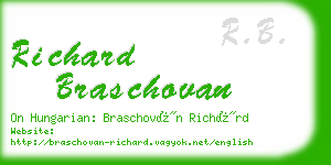 richard braschovan business card